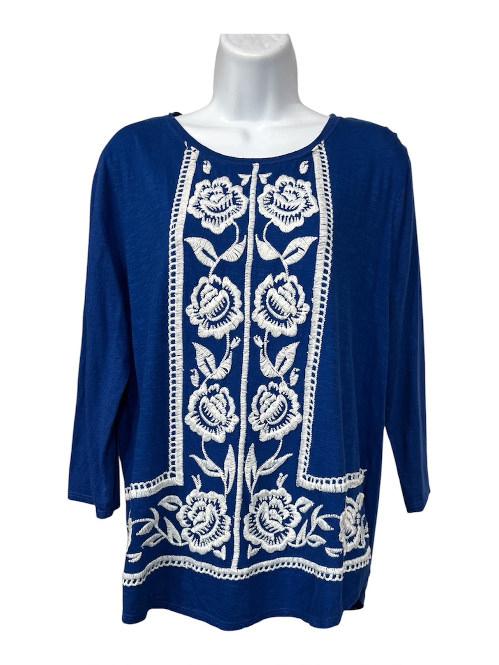 Lucky Brand embroidered blouse size large